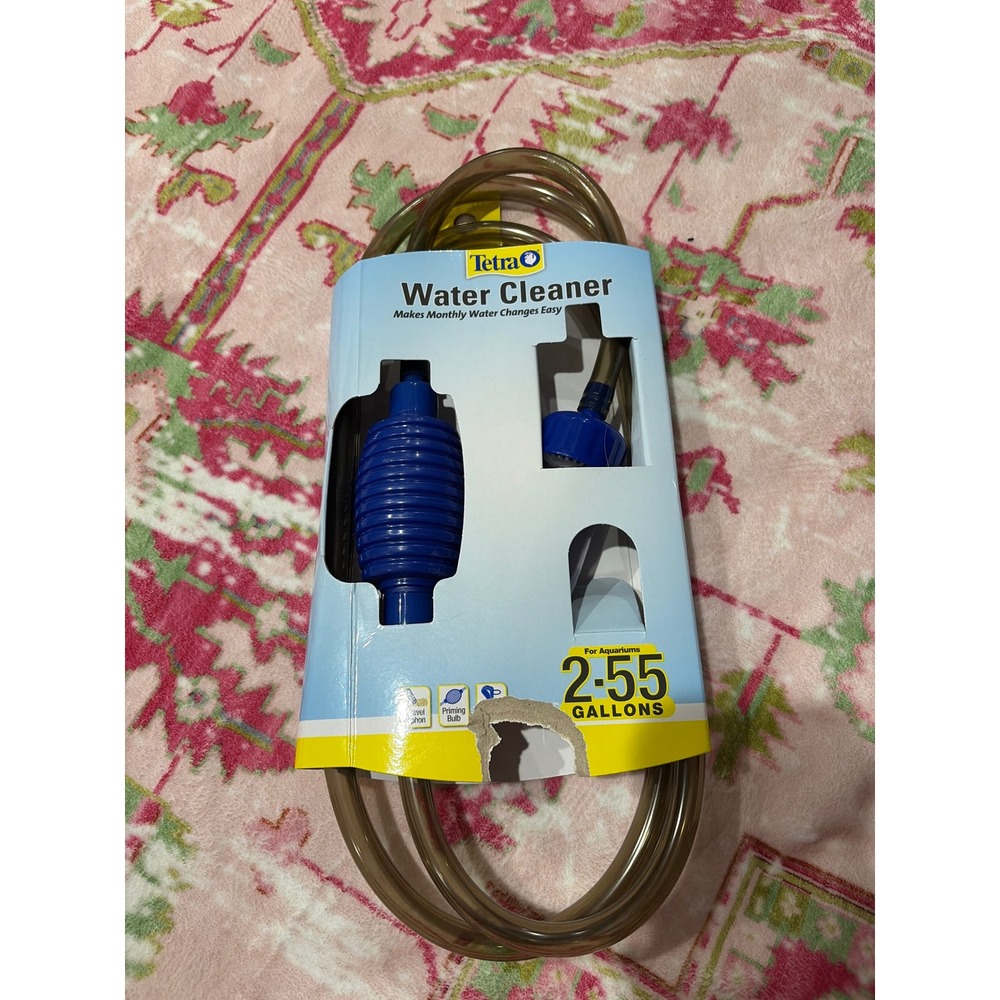 Tetra Water Cleaner Aquarium Gravel Siphon for 2-55 Gallon Fish Tanks New